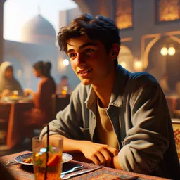 Dining out with a friend