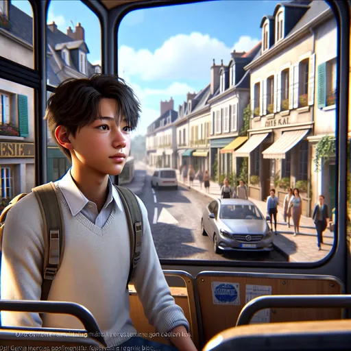 GCSE French speaking practice app preview showing an AI conversation prompt in French