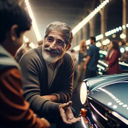 Visiting a car show with your uncle