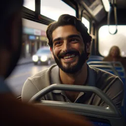 Meeting your cousin on a bus