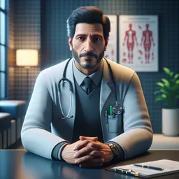 Visiting a doctor for health advice